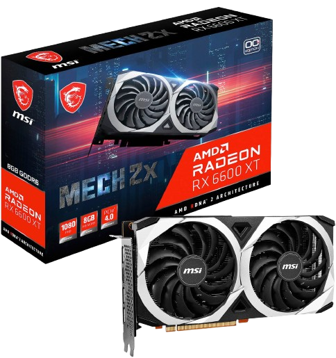 MSI GAMING X RX 6600 XT 8GB GDDR6 160watt