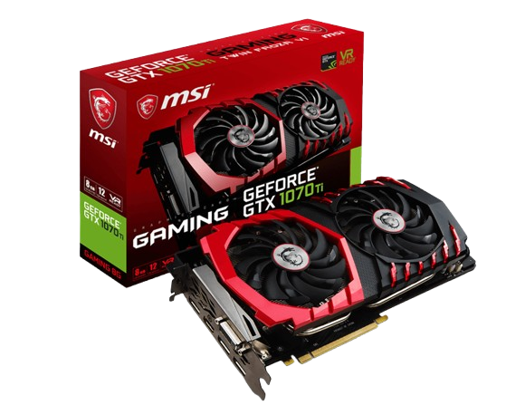 MSI GAMING X GTX™ 1070 TI 8GB GDDR5 180watt