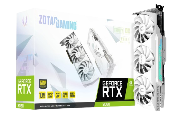ZOTAC WHITE RTX™ 3080 10GB GDDR6X 320watt