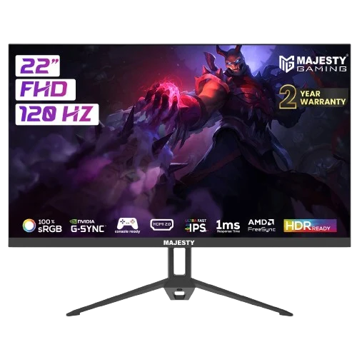 Majesty Gaming Monitor 22-inch FHD 120Hz 1ms IPS HDR