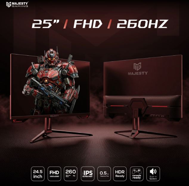 Majesty Gaming Monitor 24.5" FHD 260Hz 0.5ms IPS