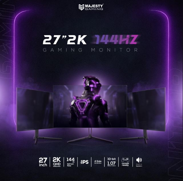 Majesty Gaming Monitor 27-inch 2K QHD 144HZ