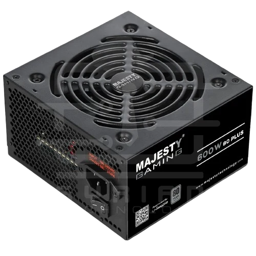 MAJESTY  Power Supply 600watt 80+ Efficiency – 105° Capacitors