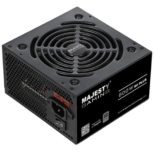 MAJESTY  Power Supply 600watt 80+ Efficiency – 105° Capacitors