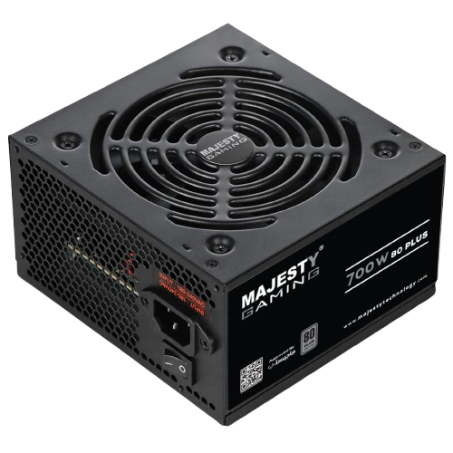 MAJESTY Power Supply 700watt 80+ Efficiency – 105° Capacitors