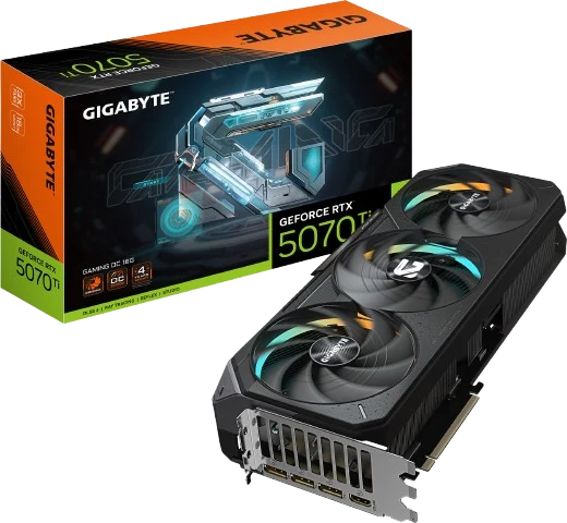 GIGABYTE GAMING OC RTX™ 5070TI 16GB  GDDR7 300watt