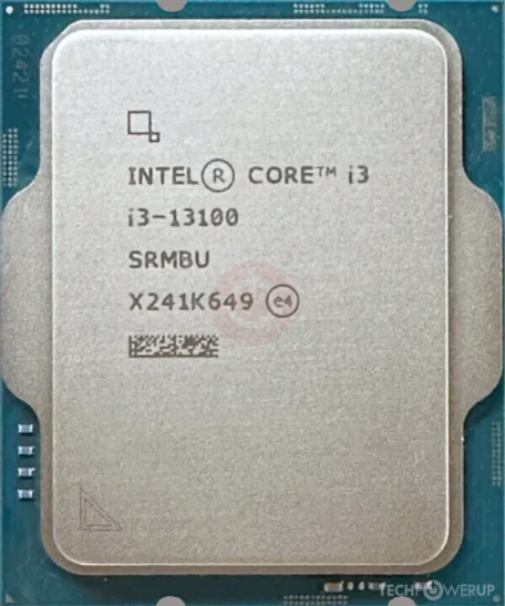 Intel Core i3 13100 4P+0E/8T up to 4.5GHz 17 MB Cache LGA 1700