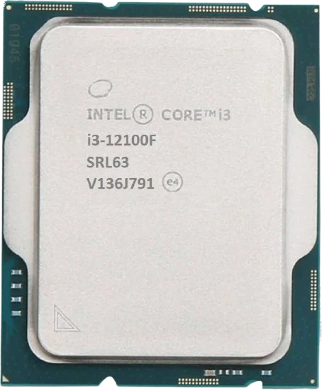 Intel Core i3 12100F 4P+0E/8T up to 4.3GHz 17 MB Cache LGA 1700