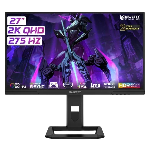Majesty Gaming Monitor 27 Inch 2K QHD 275Hz 1ms FAST IPS HDR400