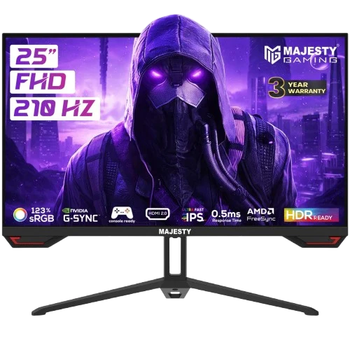 Majesty Gaming Monitor 24.5 Inch FHD 210Hz 0.5ms IPS HDR