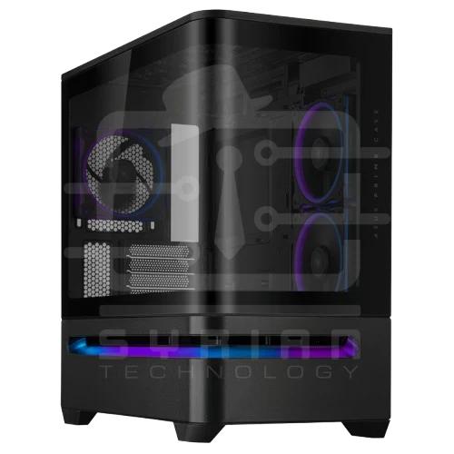 ASUS Prime AP202 mATX Gaming Case Dual Glass 4x ARGB Fans