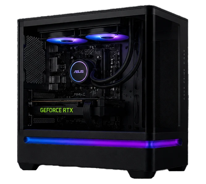 M.B. Asus Prime A620 R5 7600 RTX 5050 RAM 16 SSD 500GB