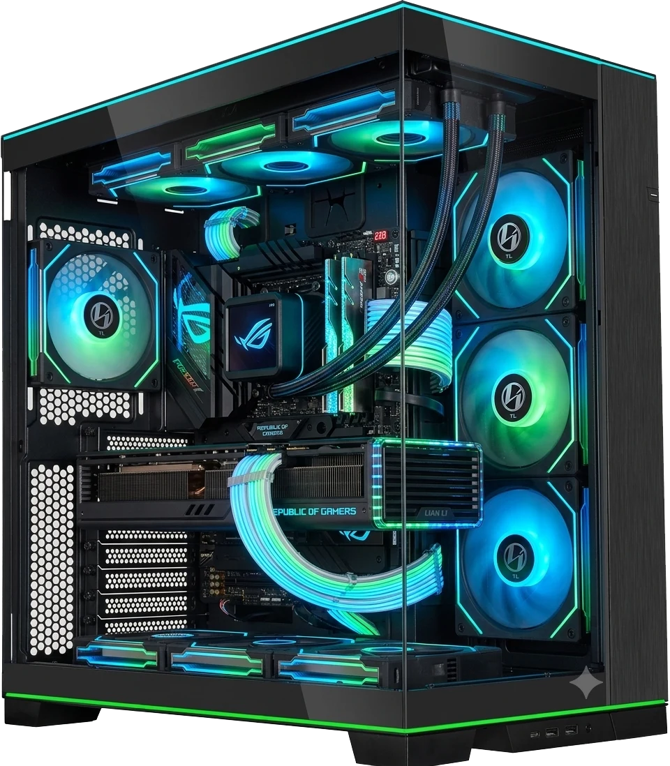 M.B. ASUS ROG X870E HERO Ryzen 9 9950X3D RTX 5090 Astral Ram 64GB SSD 8TB