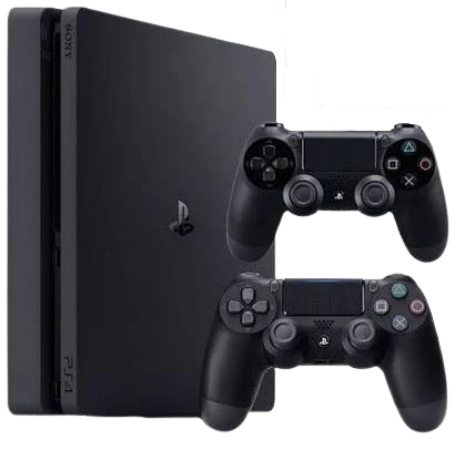 Ps4 slim 500GB Open Box  ومعدلة على ألعاب جاهزة مع قبضتين أورجينال