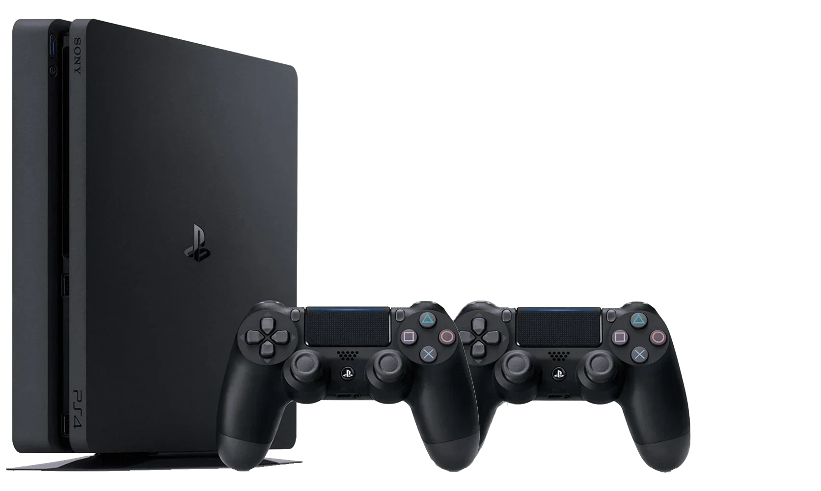 Ps4 slim 500GB Open Box  ومعدلة على ألعاب جاهزة مع قبضتين أورجينال مع كرتونة