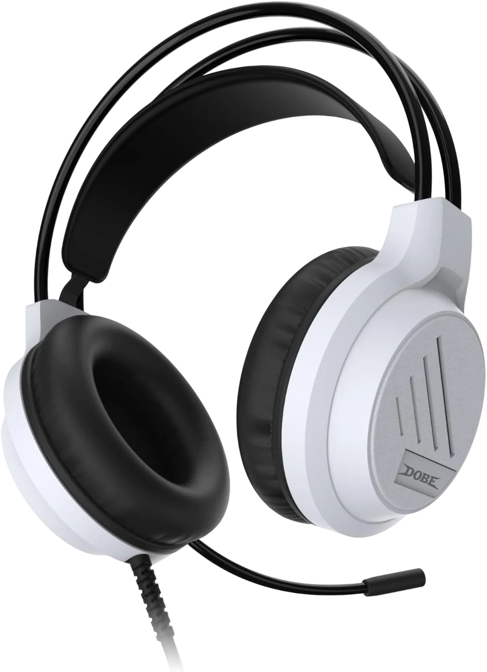 DOBE TP5-3592 Wired Stereo Gaming Headset for PS5 (Black/White)
