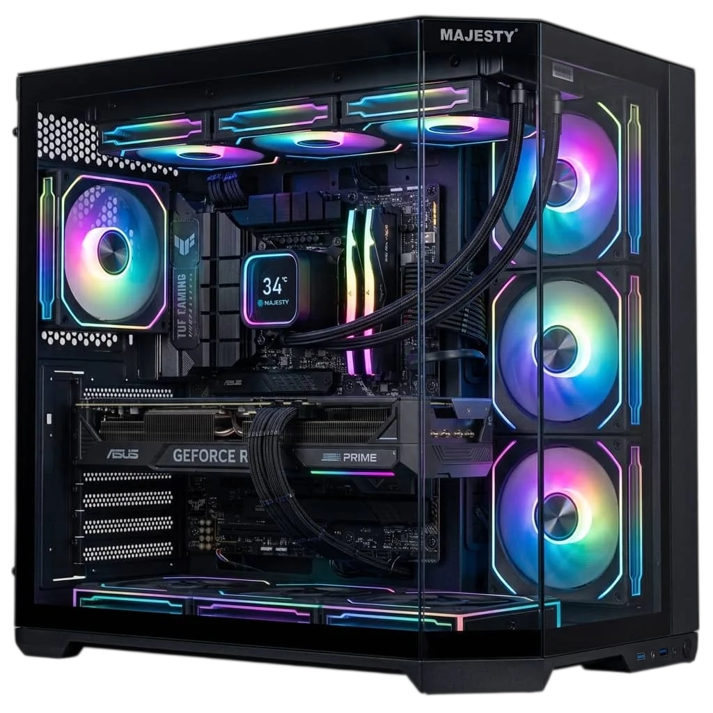 M.B. ASUS TUF B850M PLUS WIFI Ryzen 7 7800X3D RTX 5080 16GB OC RAM 32GBSSD 1T